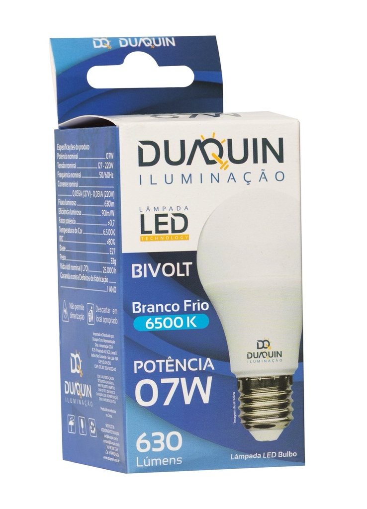 Lâmpada Bulbo 7w 6,5k