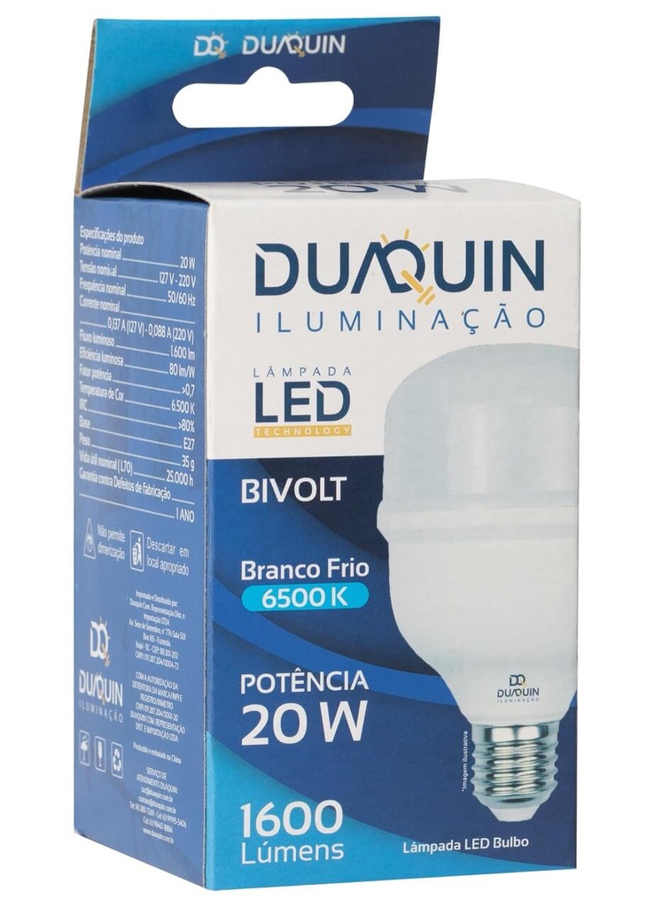 Lâmpada Alta Potência 20w 6,5k